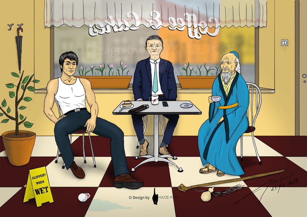 chinese heroes  #brucelee, #cartoon, #chinese, #coffee, #draw, #heroes, #jackma, #laotzu, #tea, #drawing, #katzepose