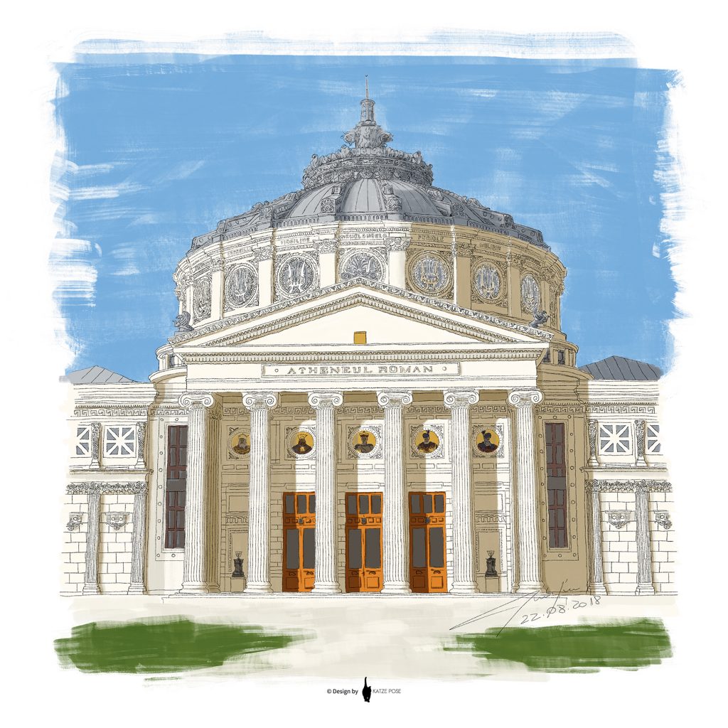 #draw, #drawing, #art, #artist, #digitalart, #digitalartwork, #painting, #paintings, #digitalpainting, #digitalpaintings, #oil, #oilpastel, #pastel, #buildings, #buildingstyles, #architecture, #ateneulroman, #centenar, #bucharest, #romaniapitoreasca, #katzepose