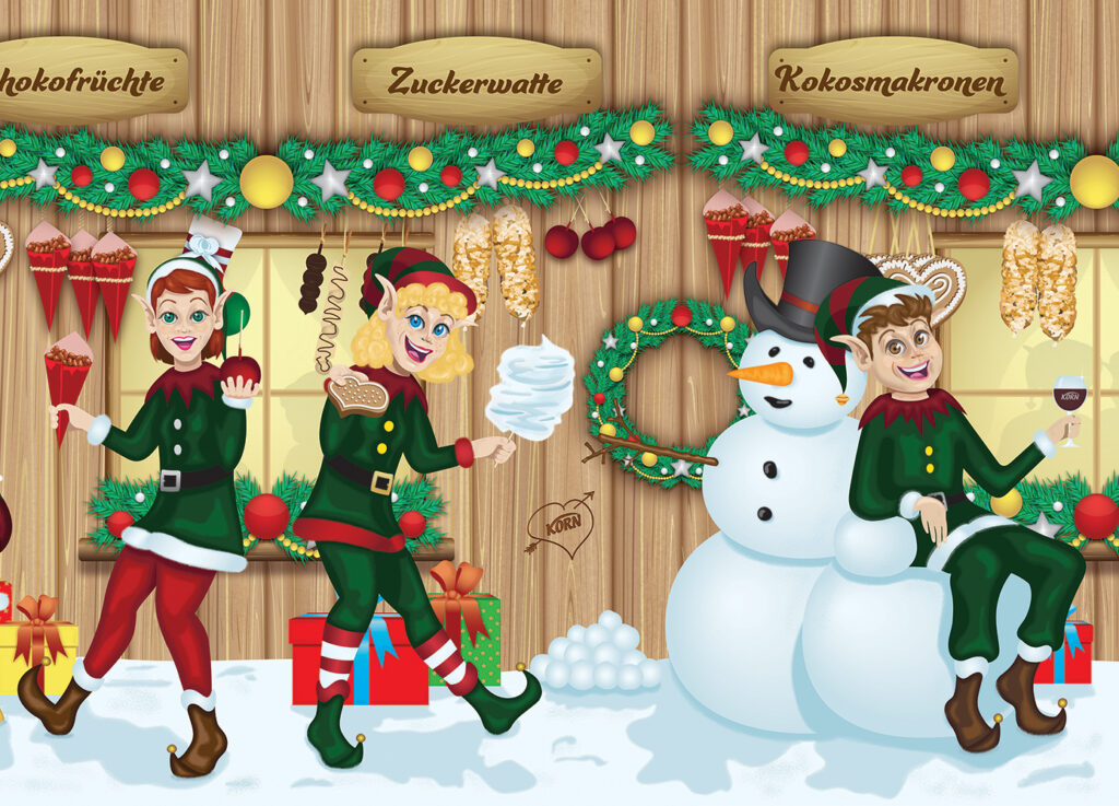 Christmas Market Elves. Michael Korn Schaustellerbetrieb - Bayreuth. http://www.korn-bayreuth.de
